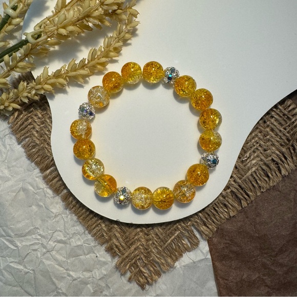 Golden Sparkle Beaded Bracelet - Picture 1 of 5